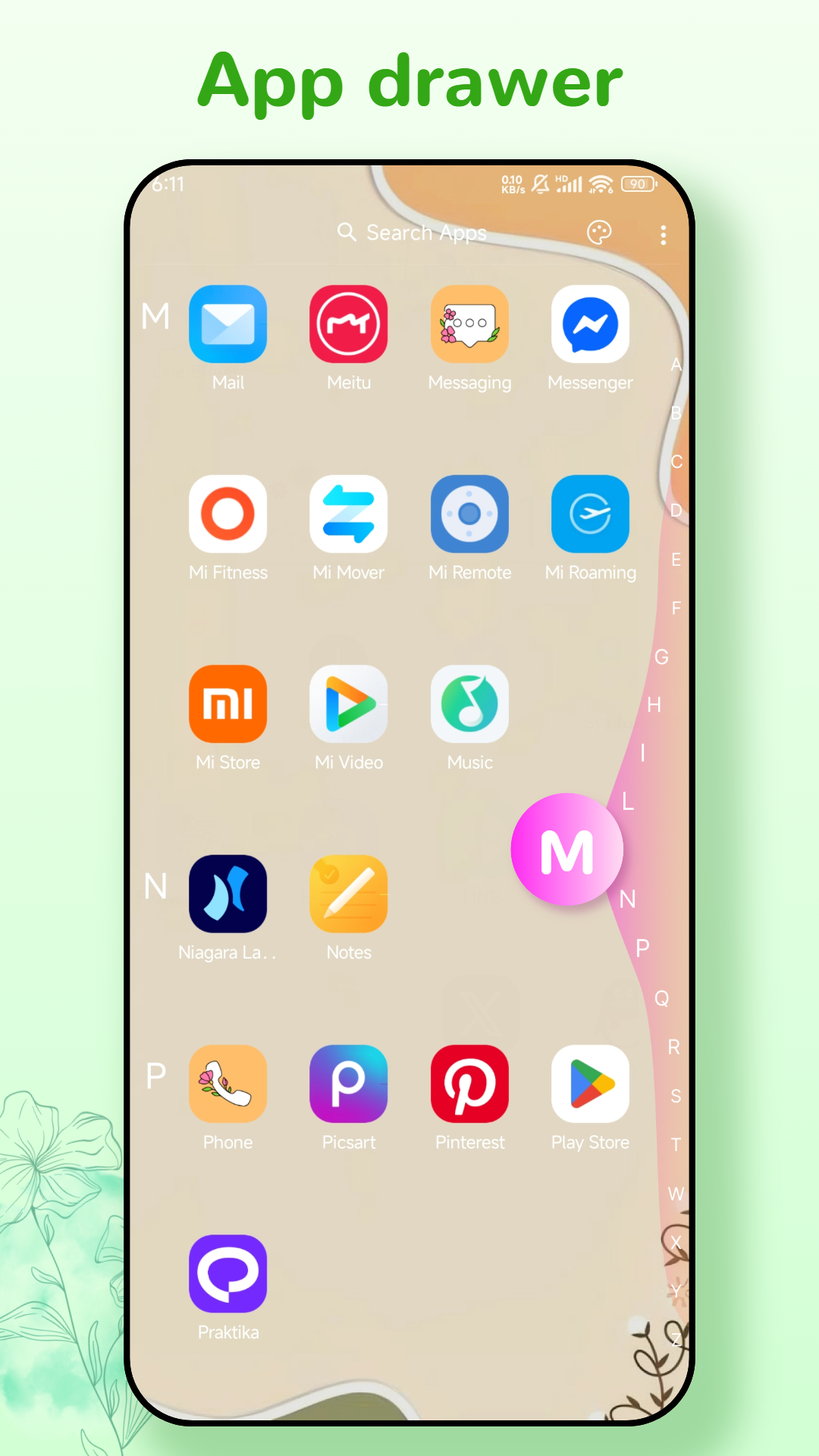 اسکرین شات 5 برنامه Flower Launcher, beauty themes