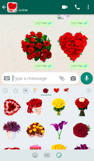 اسکرین شات 2 برنامه Flowers Stickers for WhatsApp 🌷🌹💐 WAStickerApps