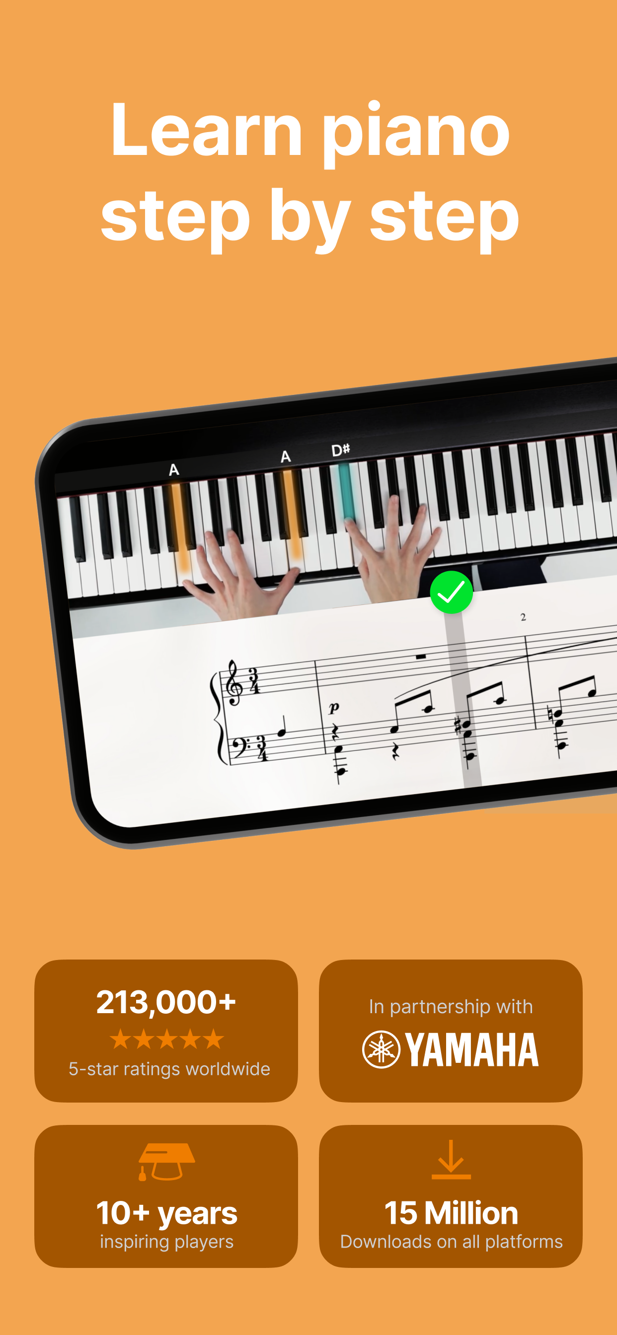اسکرین شات 1 برنامه flowkey: Learn piano