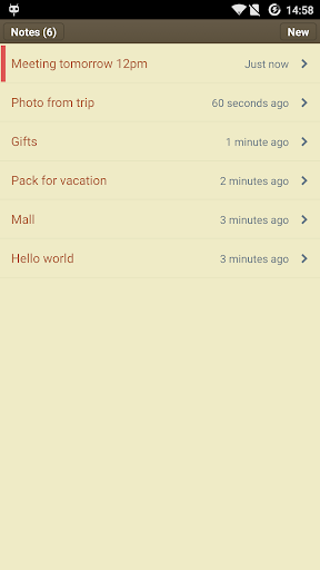 اسکرین شات 1 برنامه Classic Notes Lite - Notepad