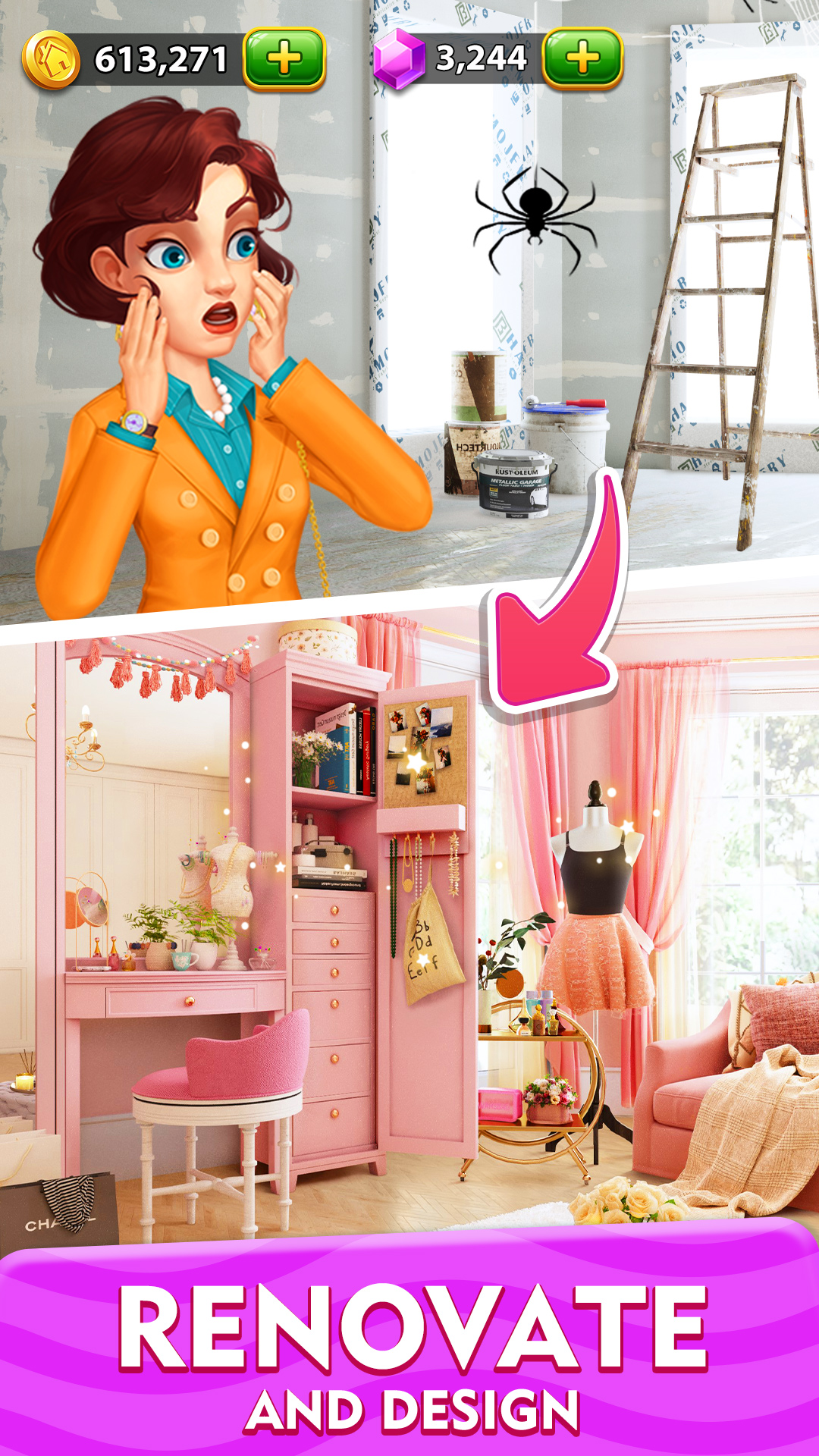 اسکرین شات 3 بازی Solitaire Tripeaks Home: Merge