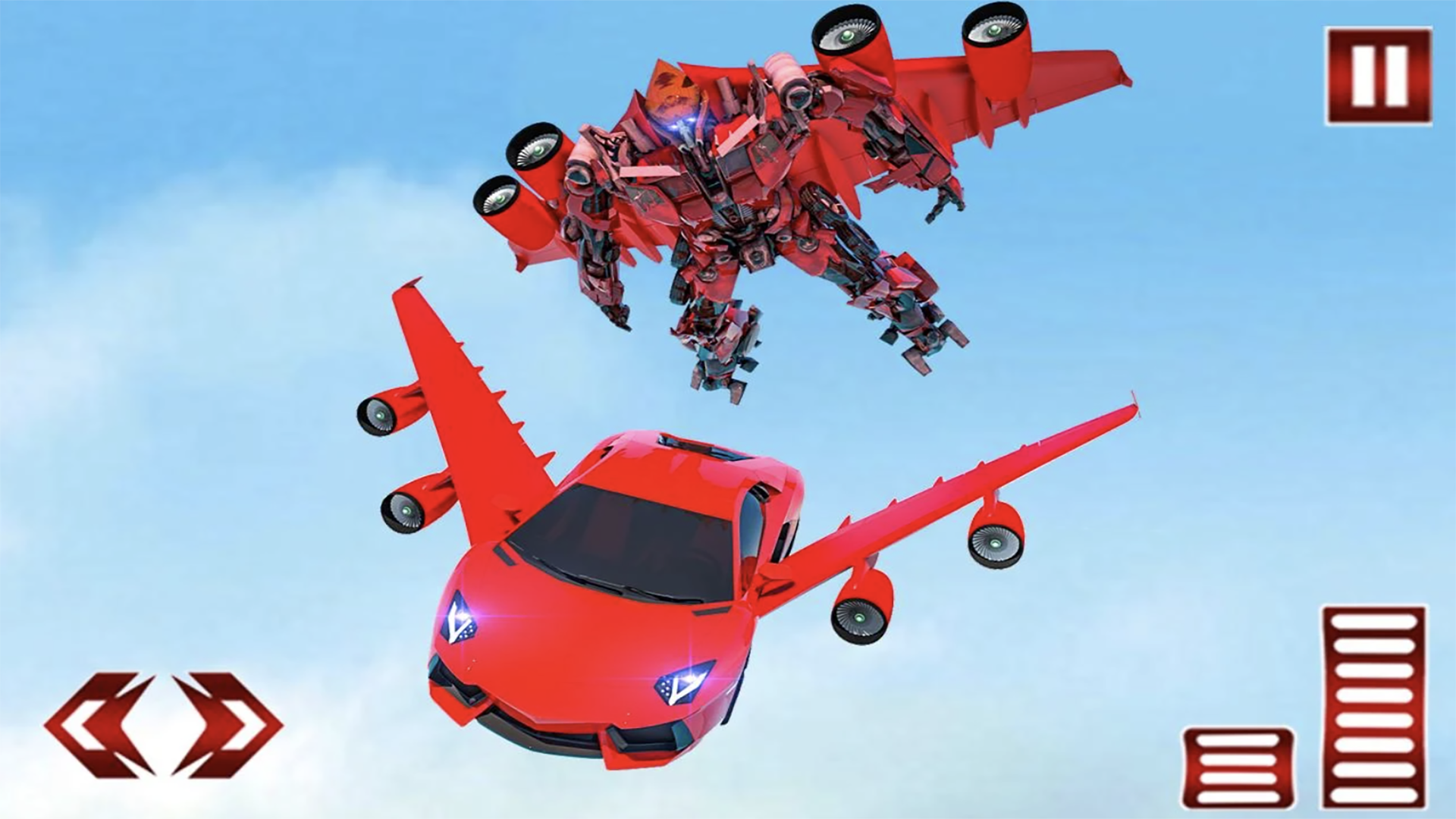 اسکرین شات 3 بازی Flying Robot Car Morphing Game