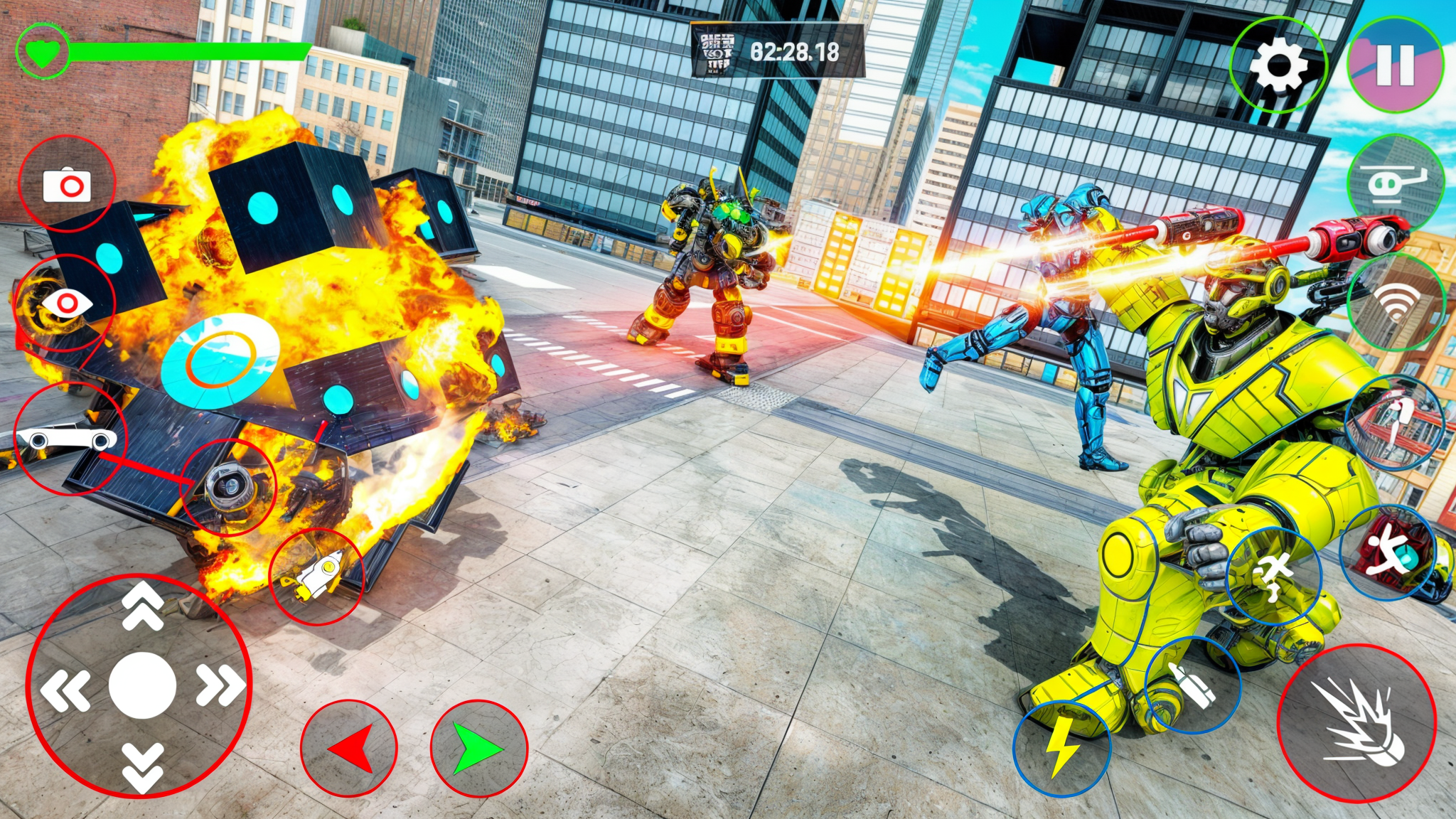 اسکرین شات 3 برنامه Red Ball Robot Car: Robot Game