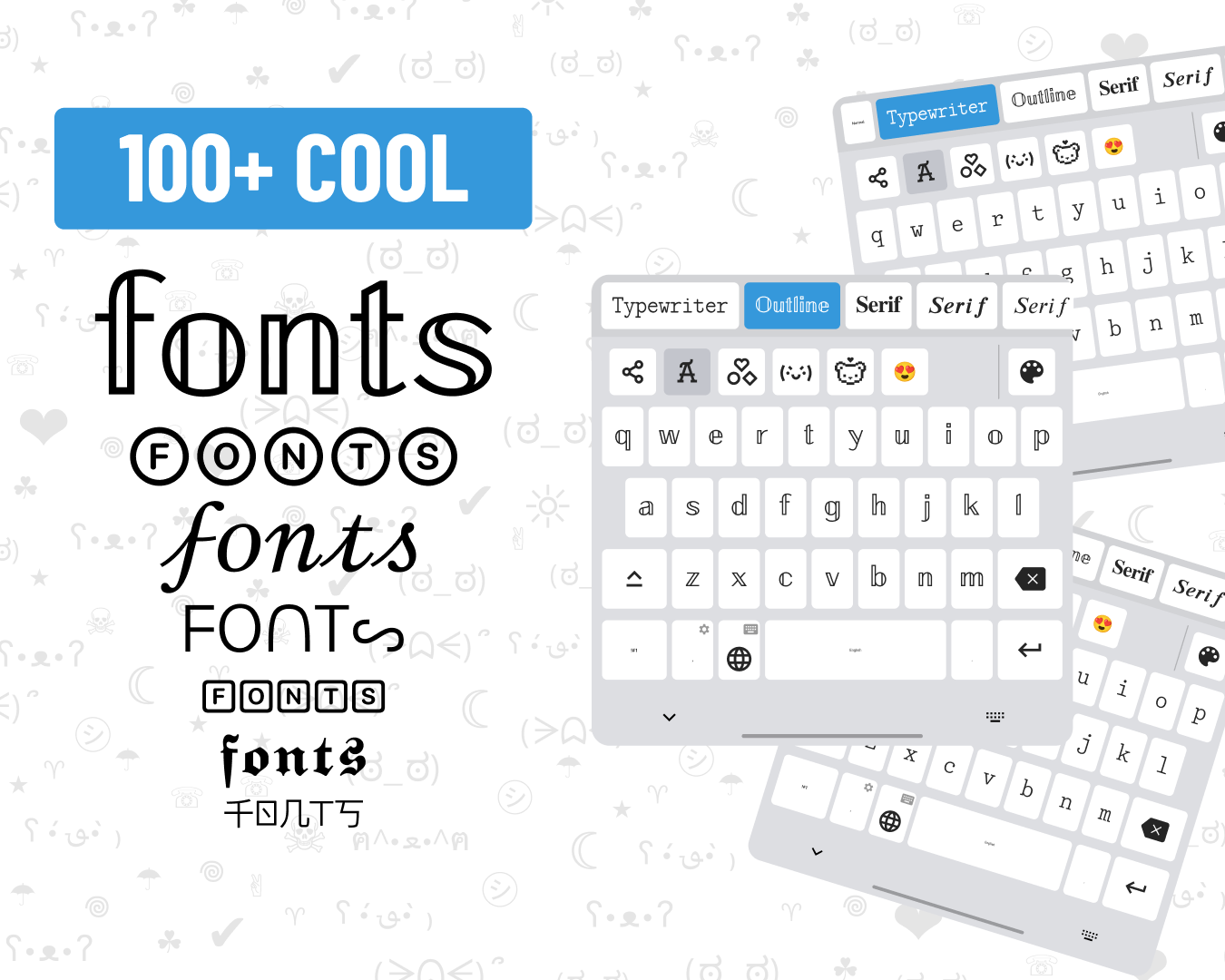 اسکرین شات 1 برنامه Fonts Keyboard