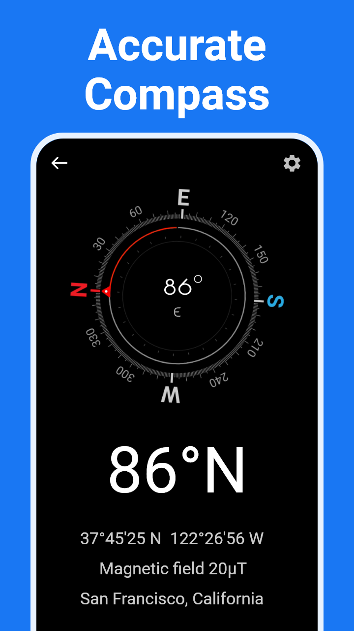 اسکرین شات 1 برنامه Compass - Accurate & Digital