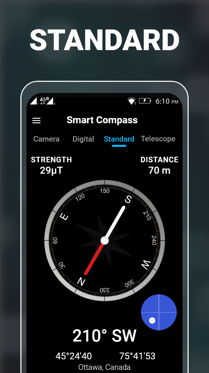 اسکرین شات 4 برنامه Compass - Accurate & Digital