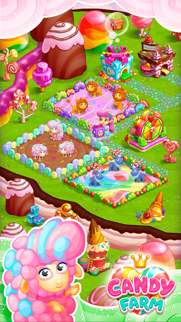 اسکرین شات 2 بازی Candy Farm: Cake & cookie city