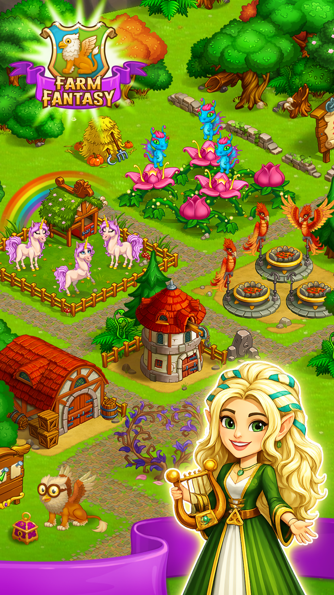 اسکرین شات 6 بازی Farm Town: Magic Fairy Village
