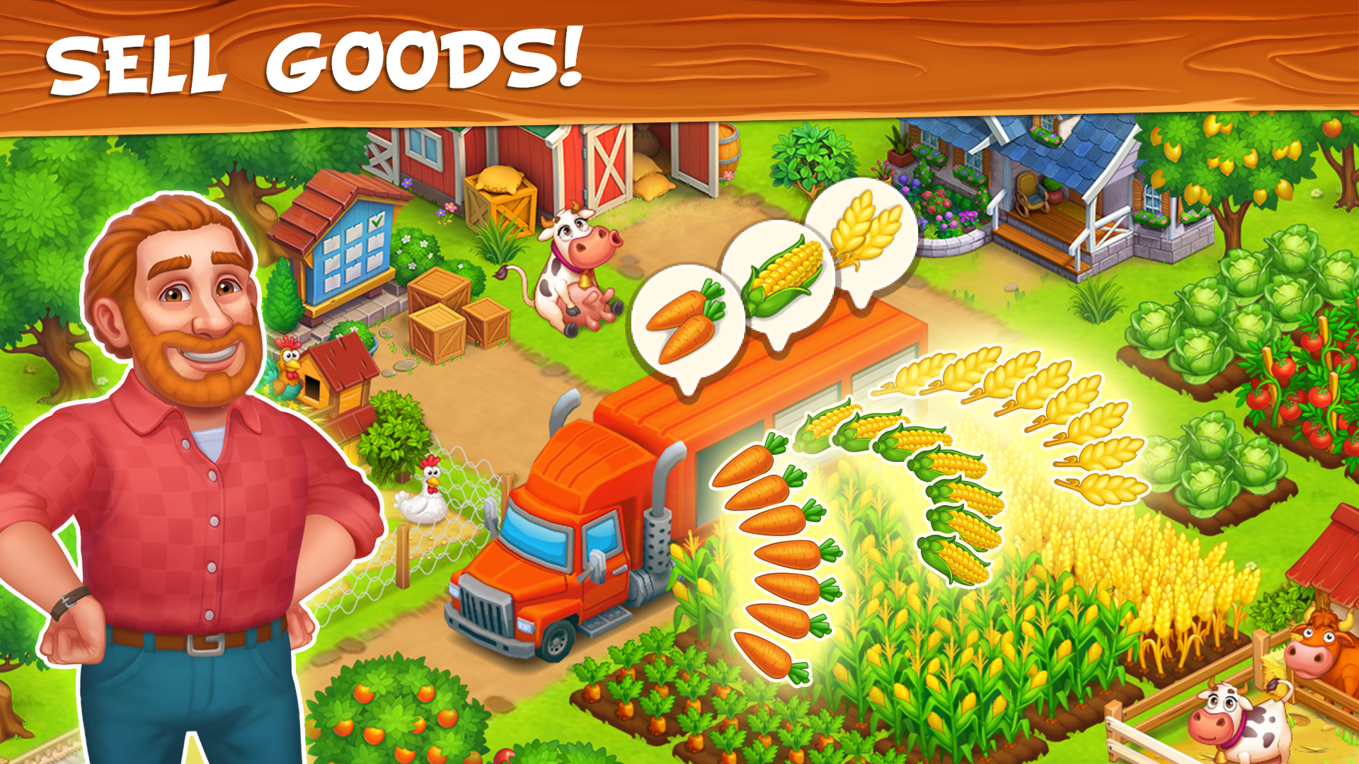 اسکرین شات 8 بازی Farm Town: Merge Cozy Village
