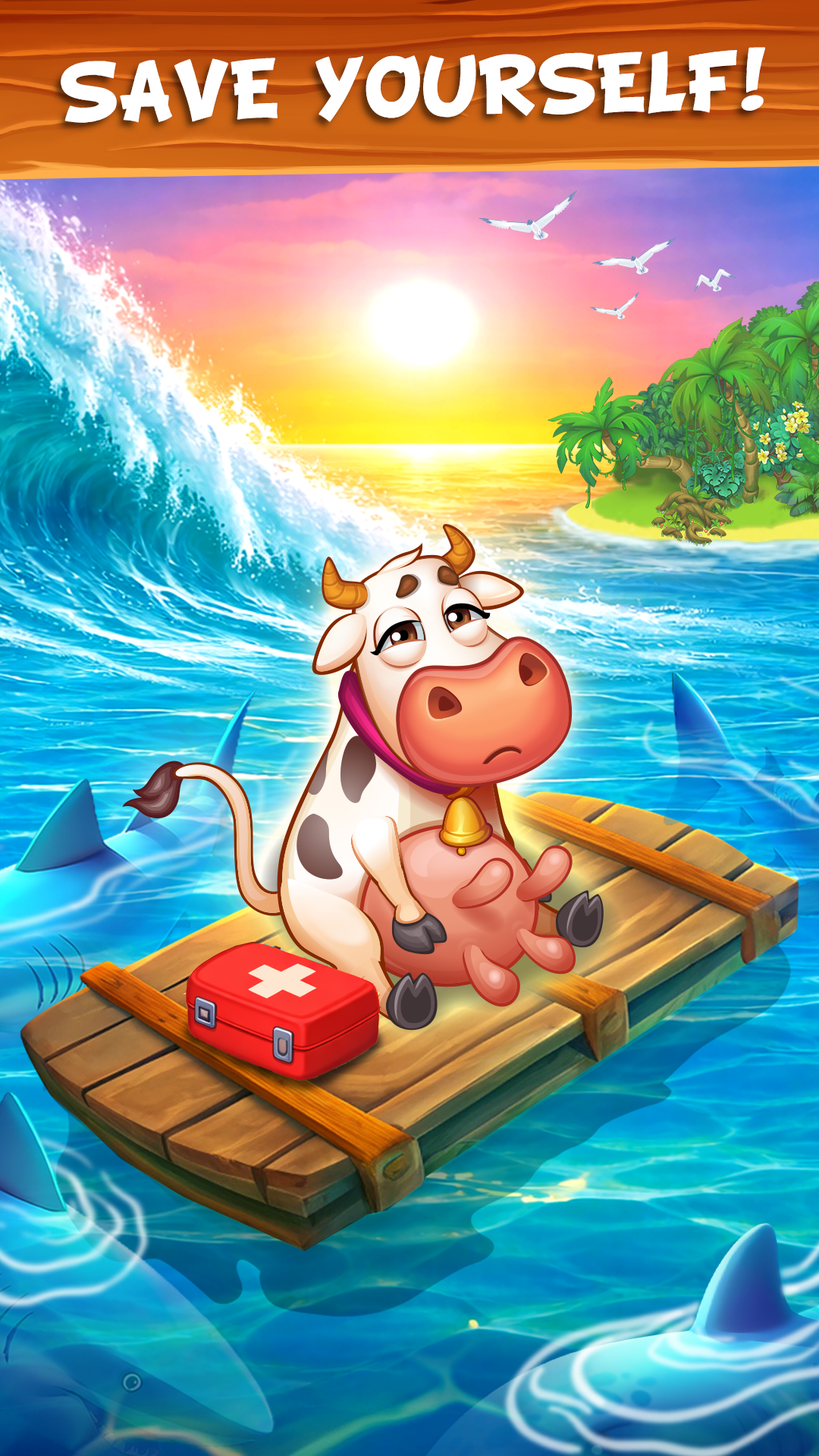 اسکرین شات 1 بازی Farm Town: Merge Village Story