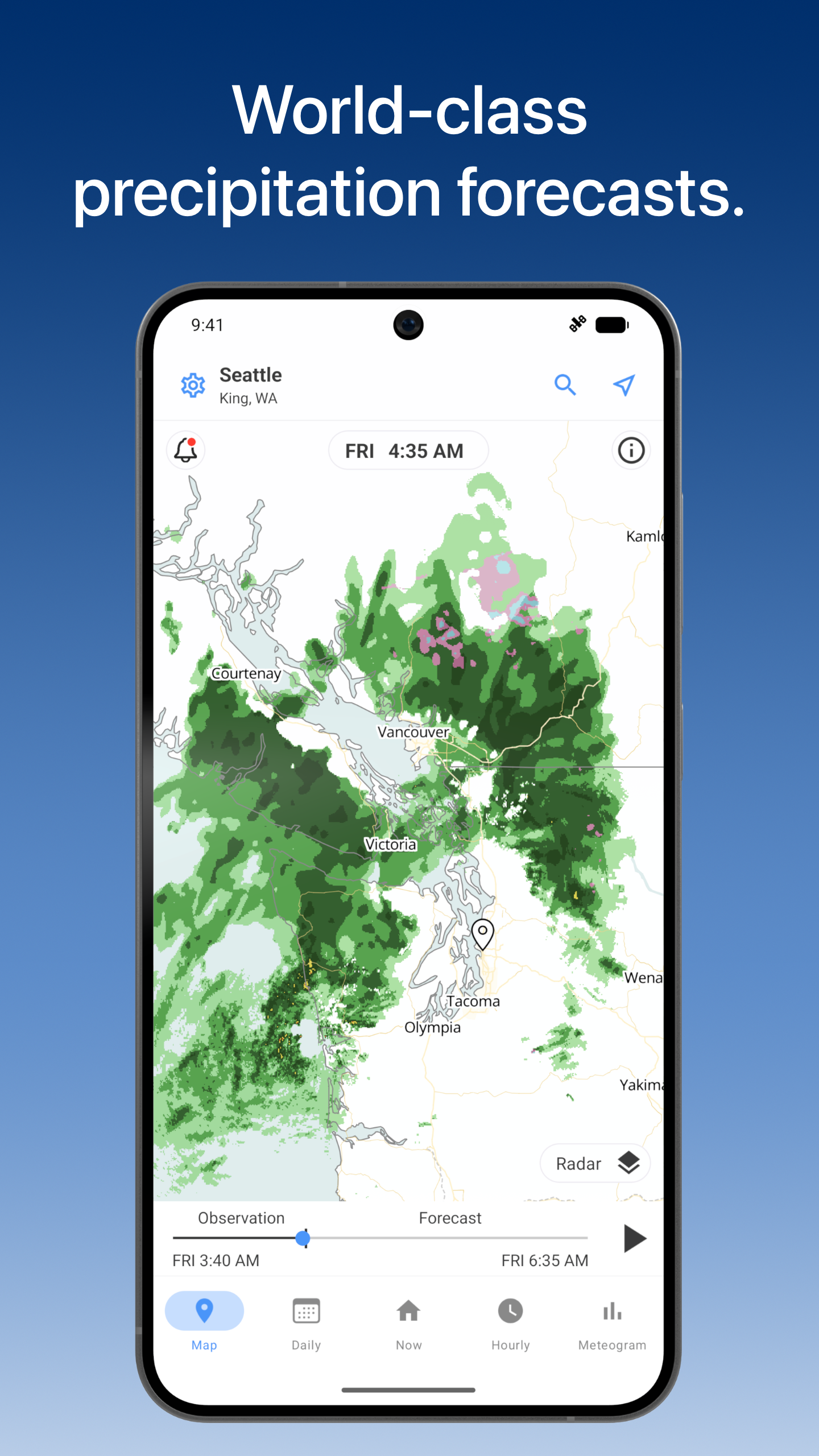 اسکرین شات 1 برنامه Foreca Weather & Radar