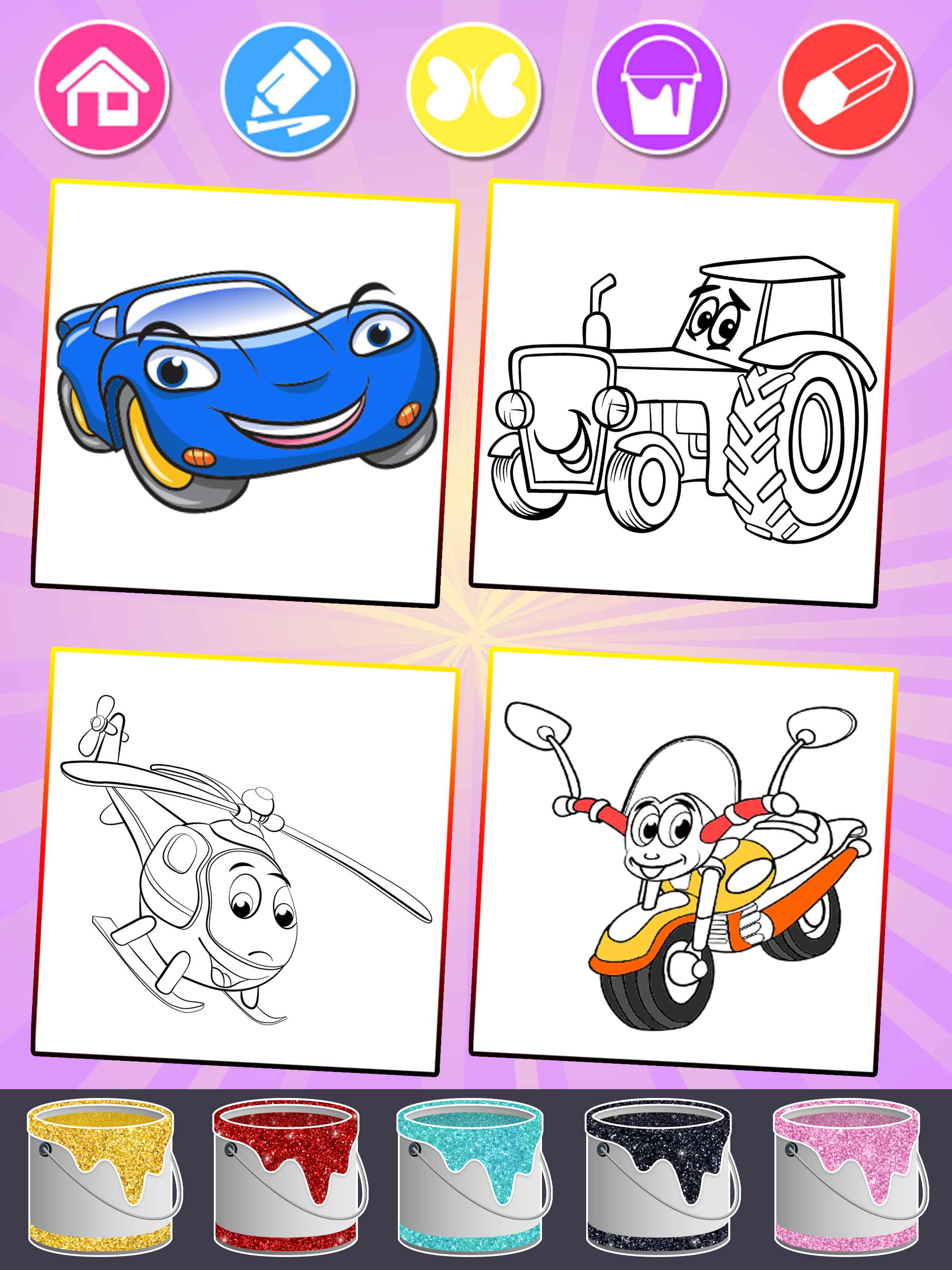 اسکرین شات 6 برنامه Coloring Book & Games for Kids