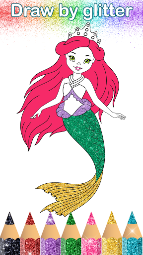 اسکرین شات 1 برنامه Glitter Dress Coloring Pages for Girls