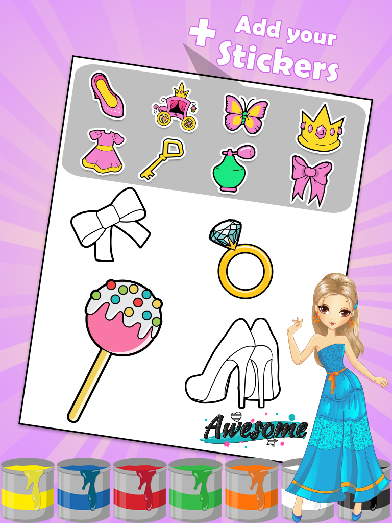 اسکرین شات 5 برنامه Fashion Coloring Book