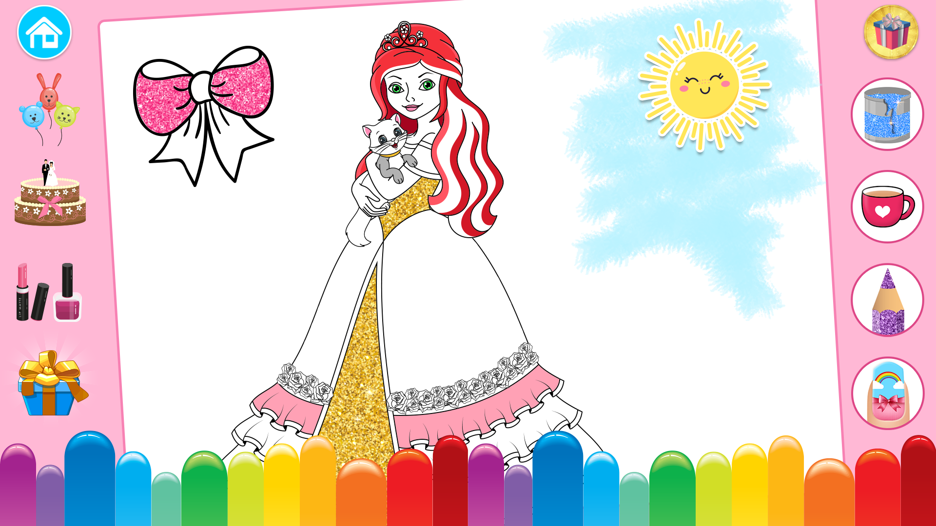 اسکرین شات 8 برنامه Princess Coloring Book & Games
