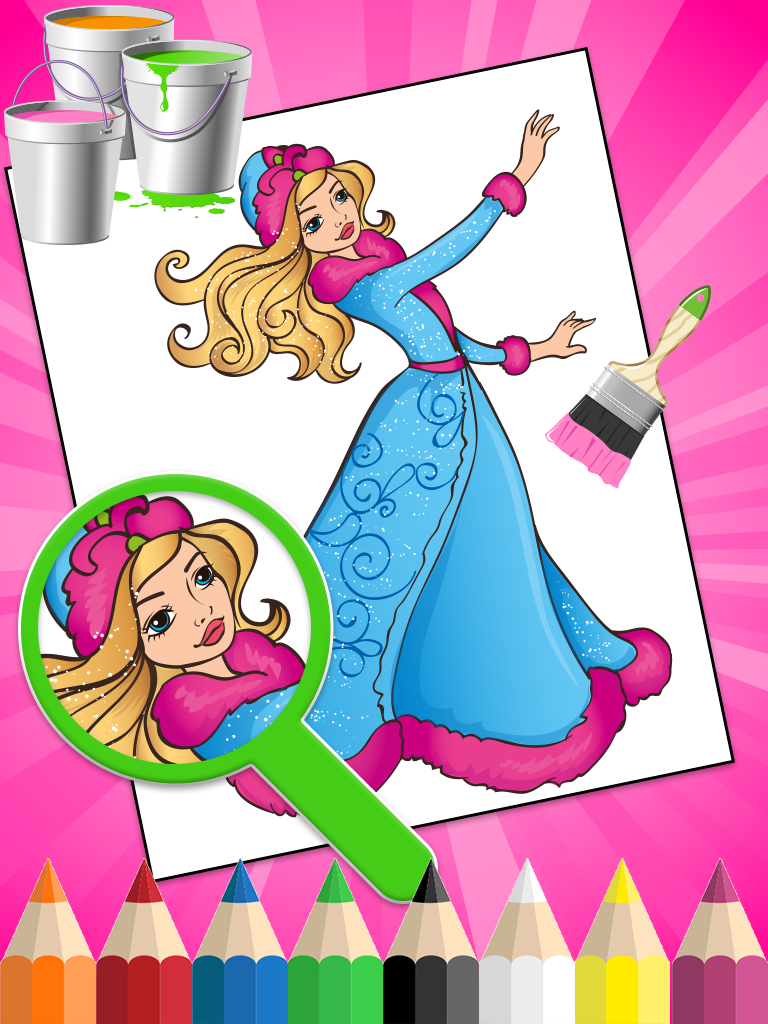اسکرین شات 5 برنامه Princess Coloring Book 3