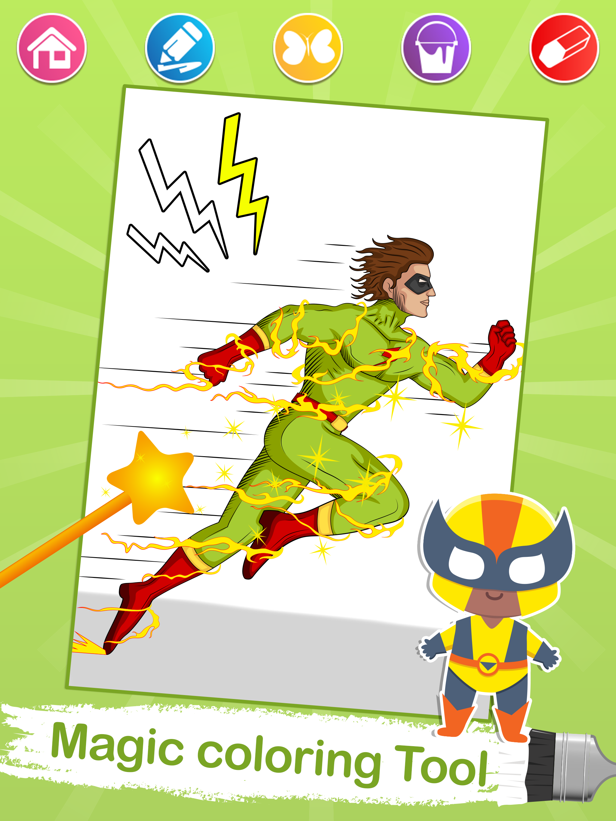 اسکرین شات 3 برنامه Superhero Coloring Pages