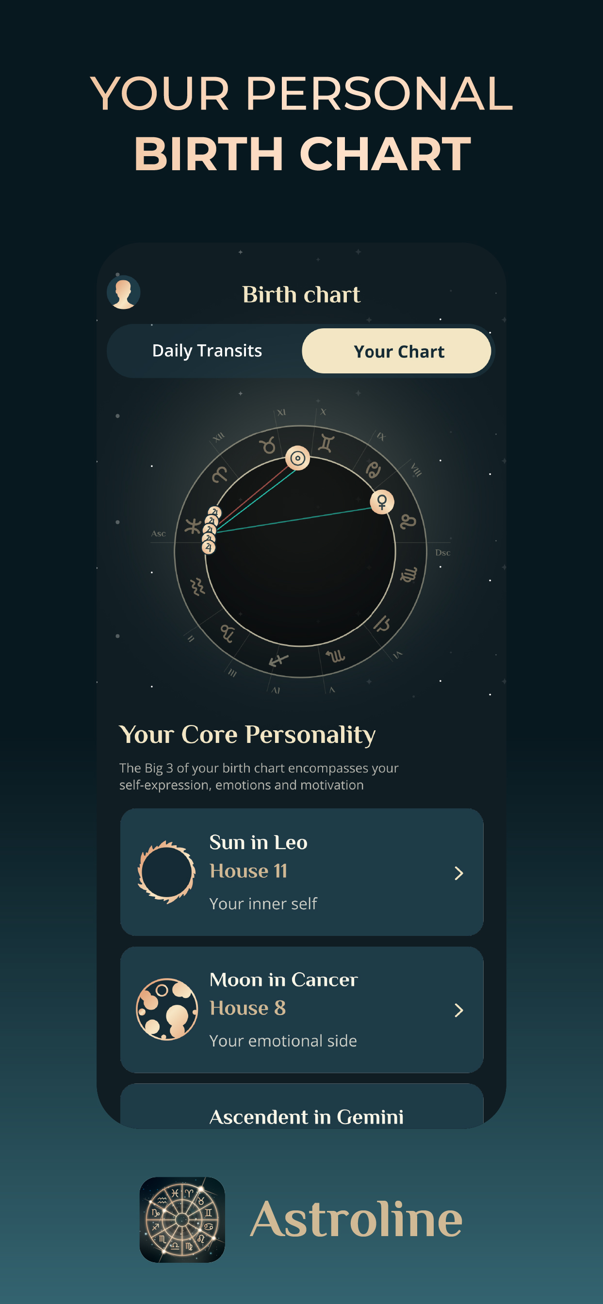 اسکرین شات 3 برنامه Astroline - Daily Horoscope