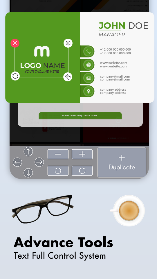 اسکرین شات 4 برنامه Business & Visiting Card Maker