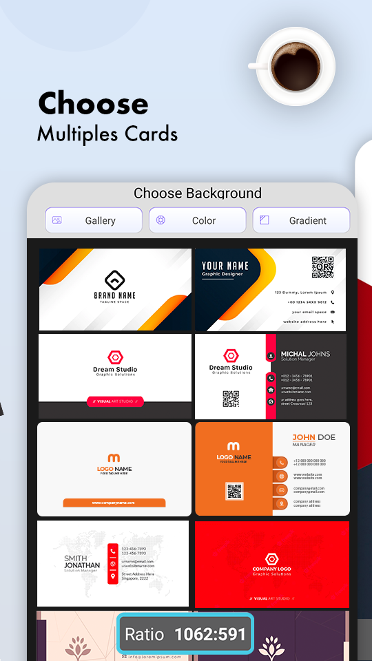 اسکرین شات 2 برنامه Business & Visiting Card Maker