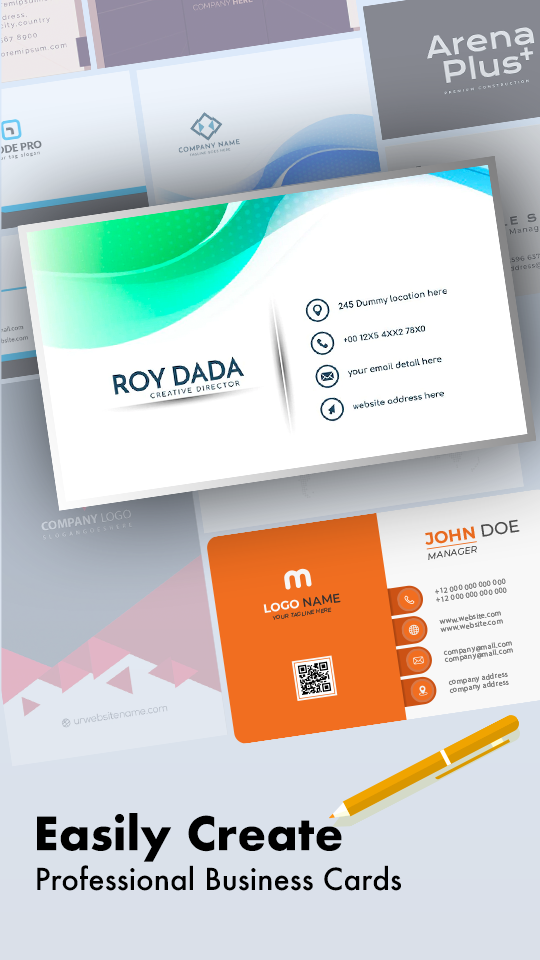 اسکرین شات 6 برنامه Business & Visiting Card Maker