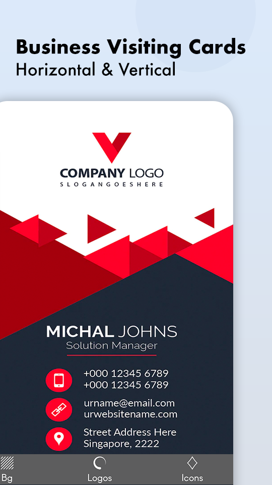 اسکرین شات 3 برنامه Business & Visiting Card Maker