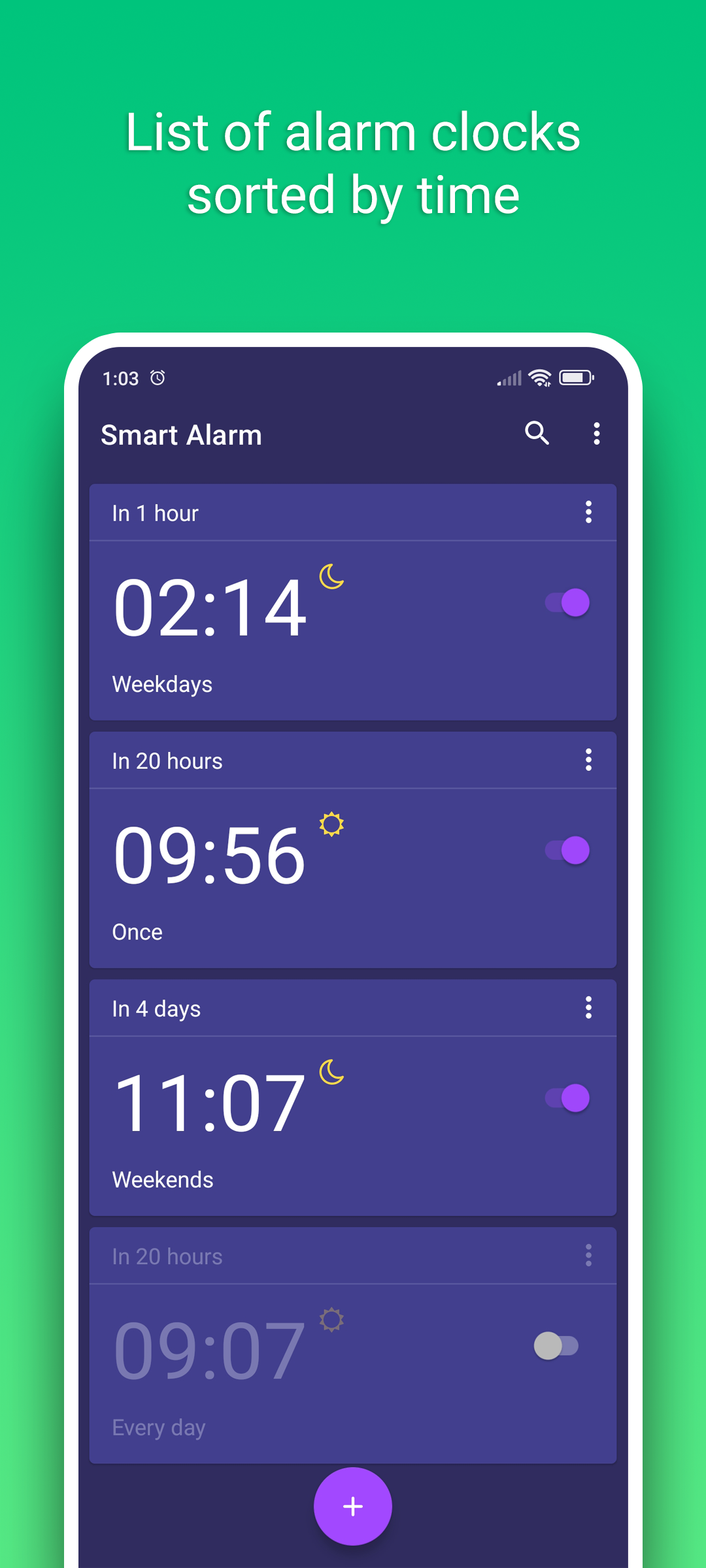 اسکرین شات 3 برنامه Smart Alarm Clock