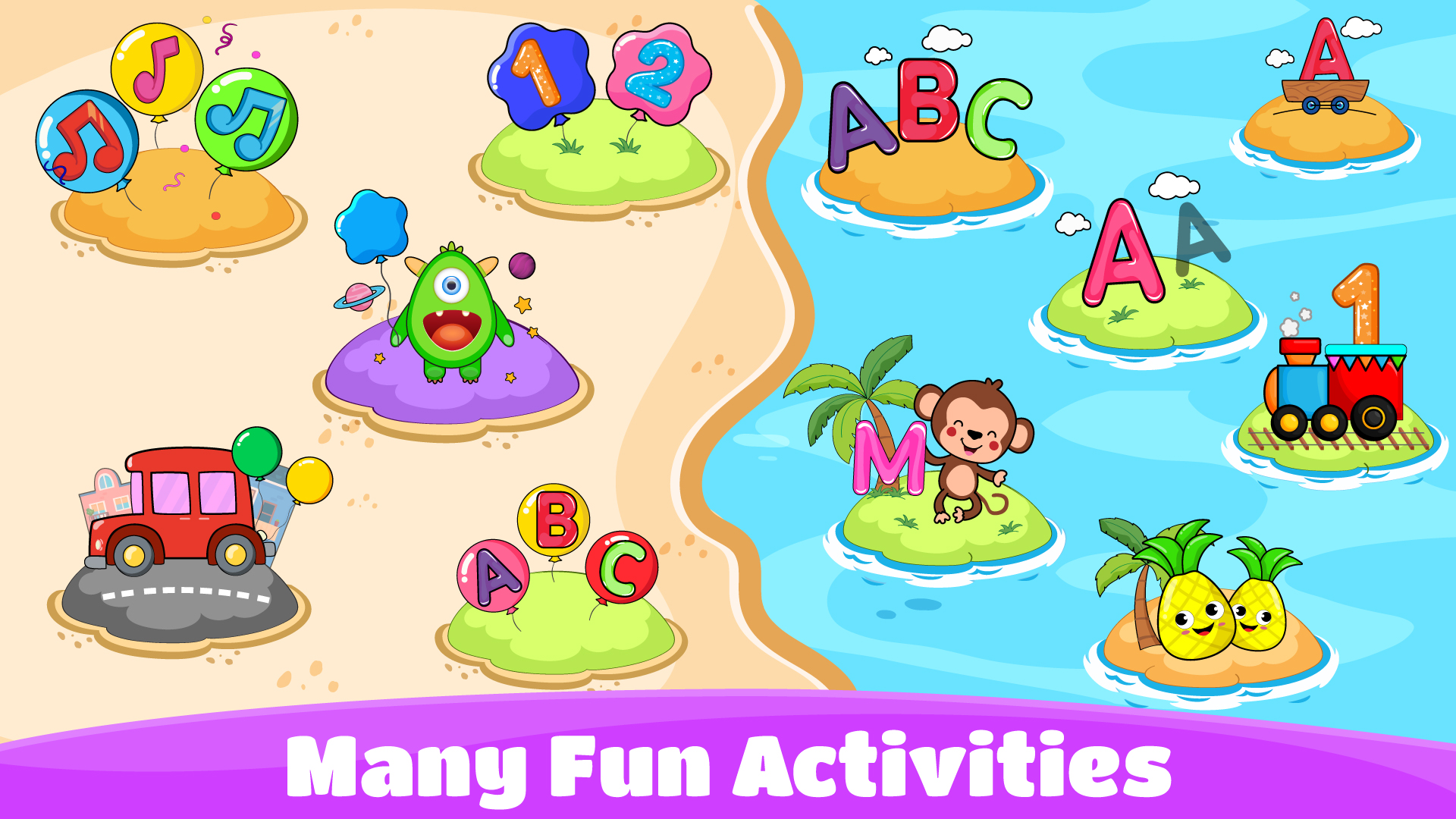اسکرین شات 8 بازی Balloon Pop Kids Learning Game