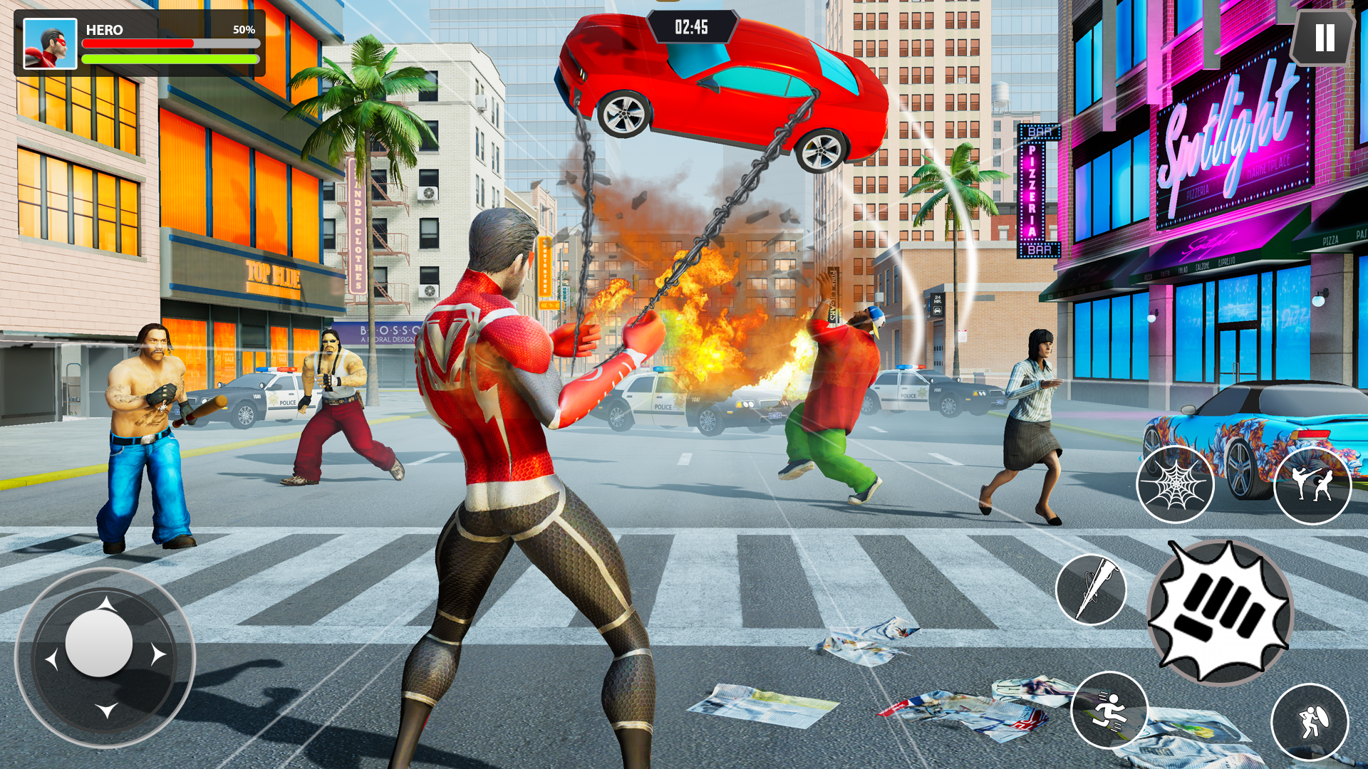 اسکرین شات 4 بازی Spider Rope Hero - Man Fighter