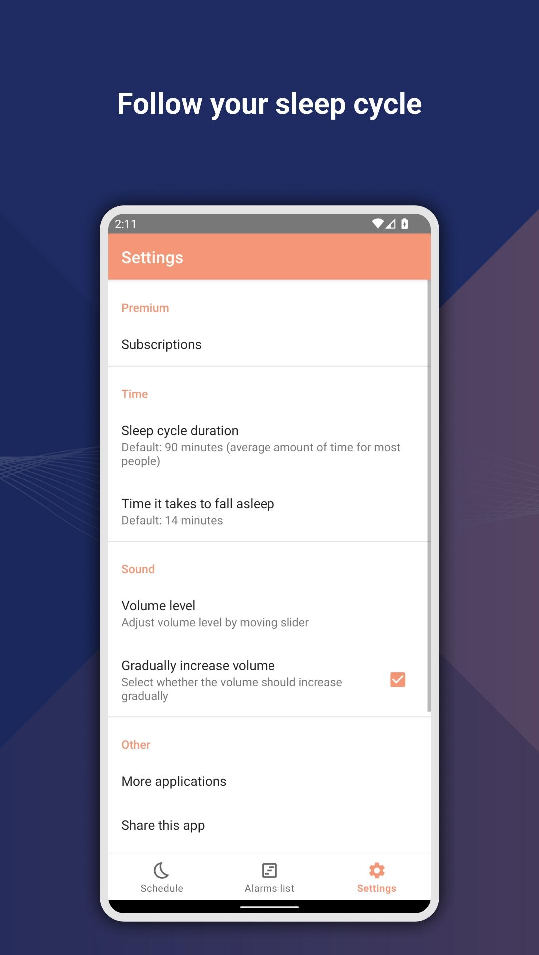 اسکرین شات 4 برنامه Sleep Cycle - Sleep Calculator
