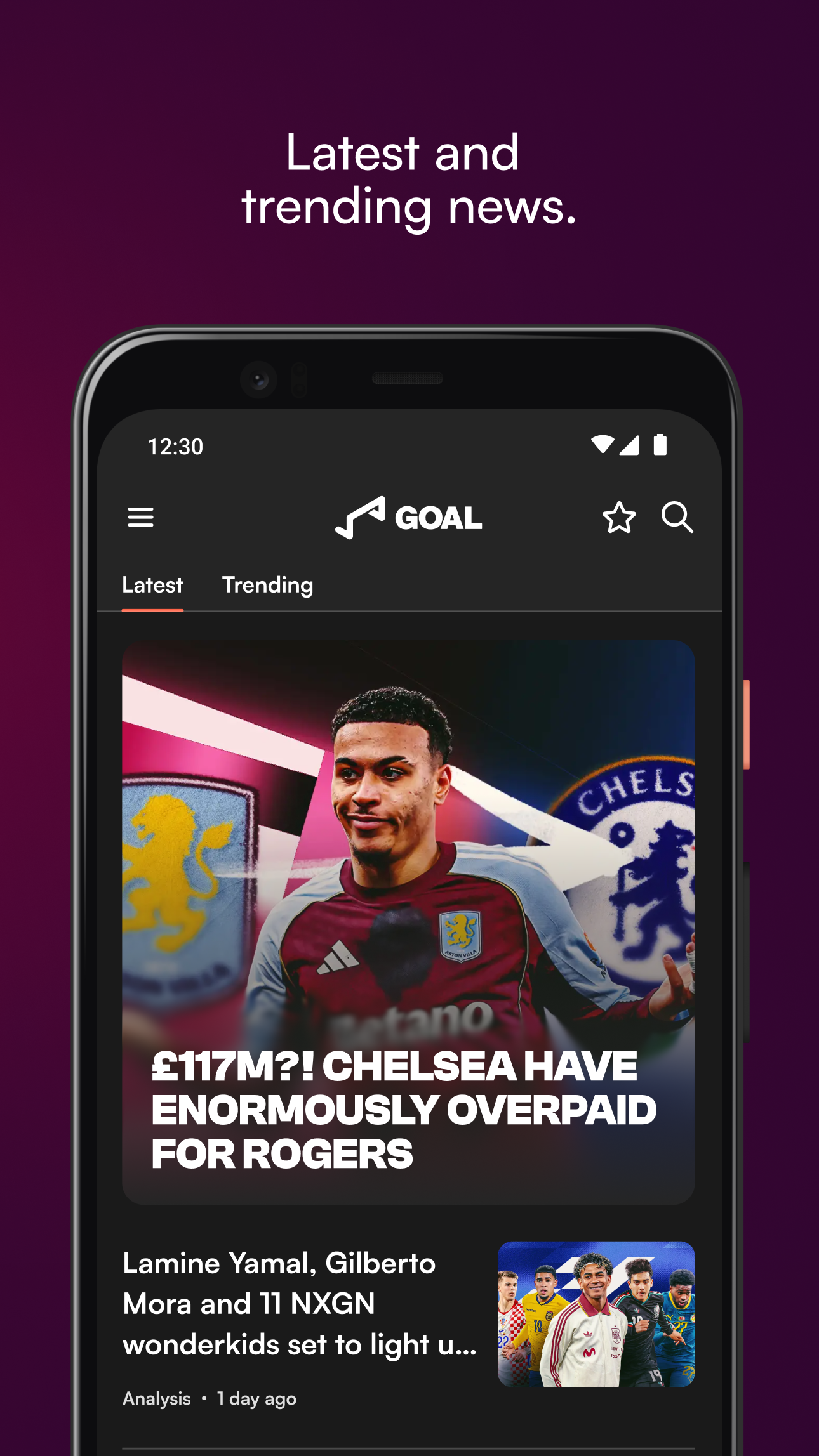 اسکرین شات 3 برنامه GOAL - Football News & Scores
