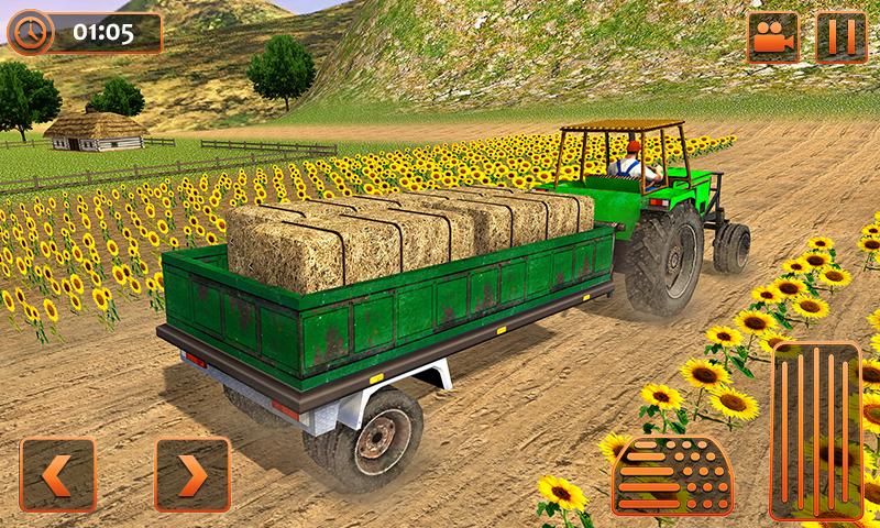اسکرین شات 2 برنامه Farm Tractor Cargo Driving Sim