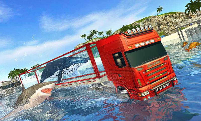 اسکرین شات 4 برنامه Sea Animals Transporter Truck