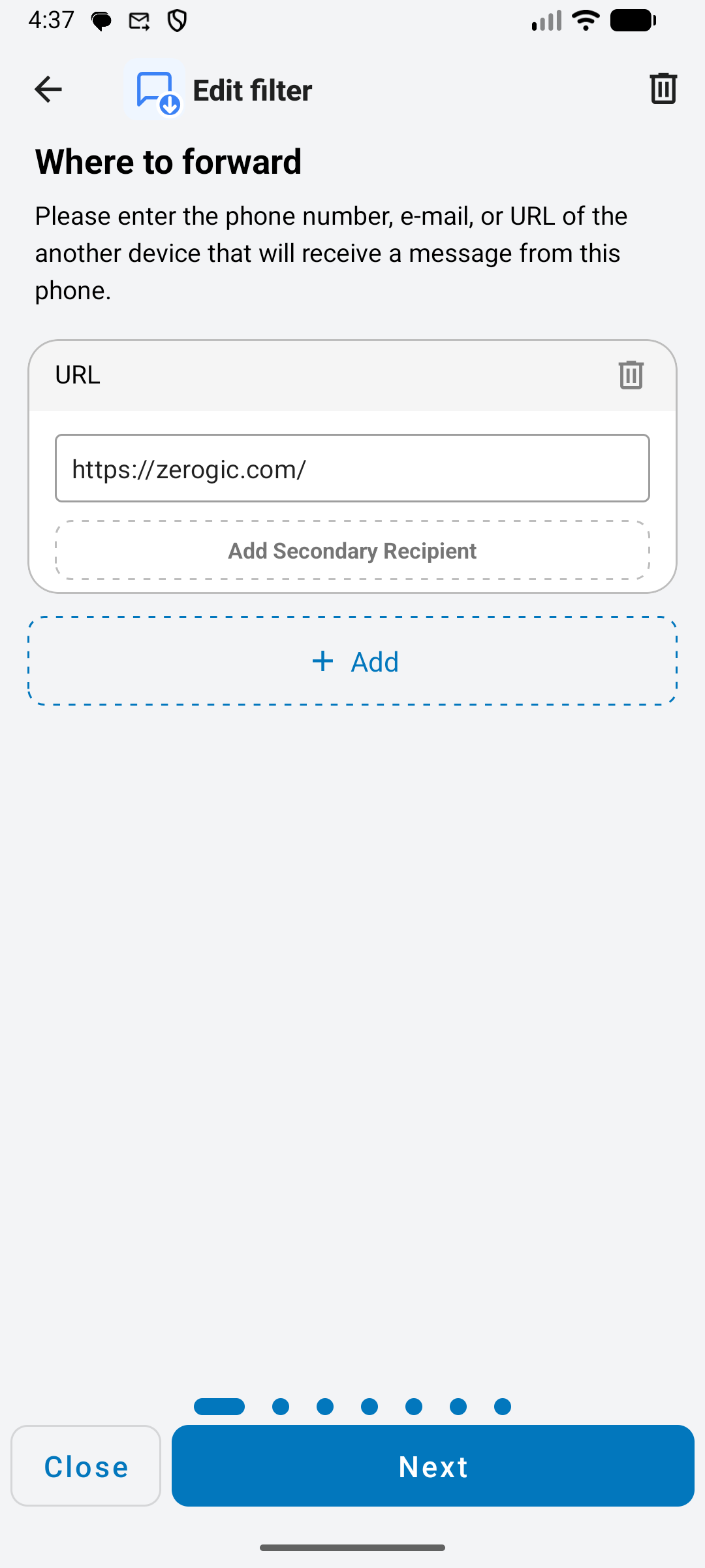 اسکرین شات 3 برنامه SMS Forwarder