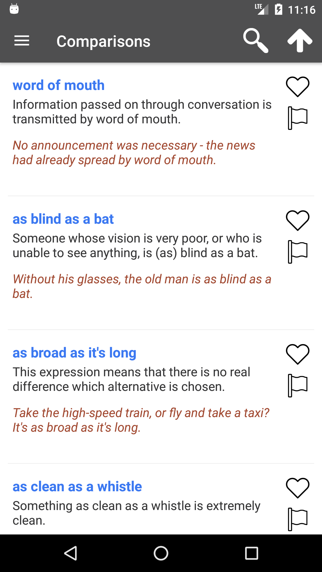 اسکرین شات 4 برنامه English Idioms and Phrases