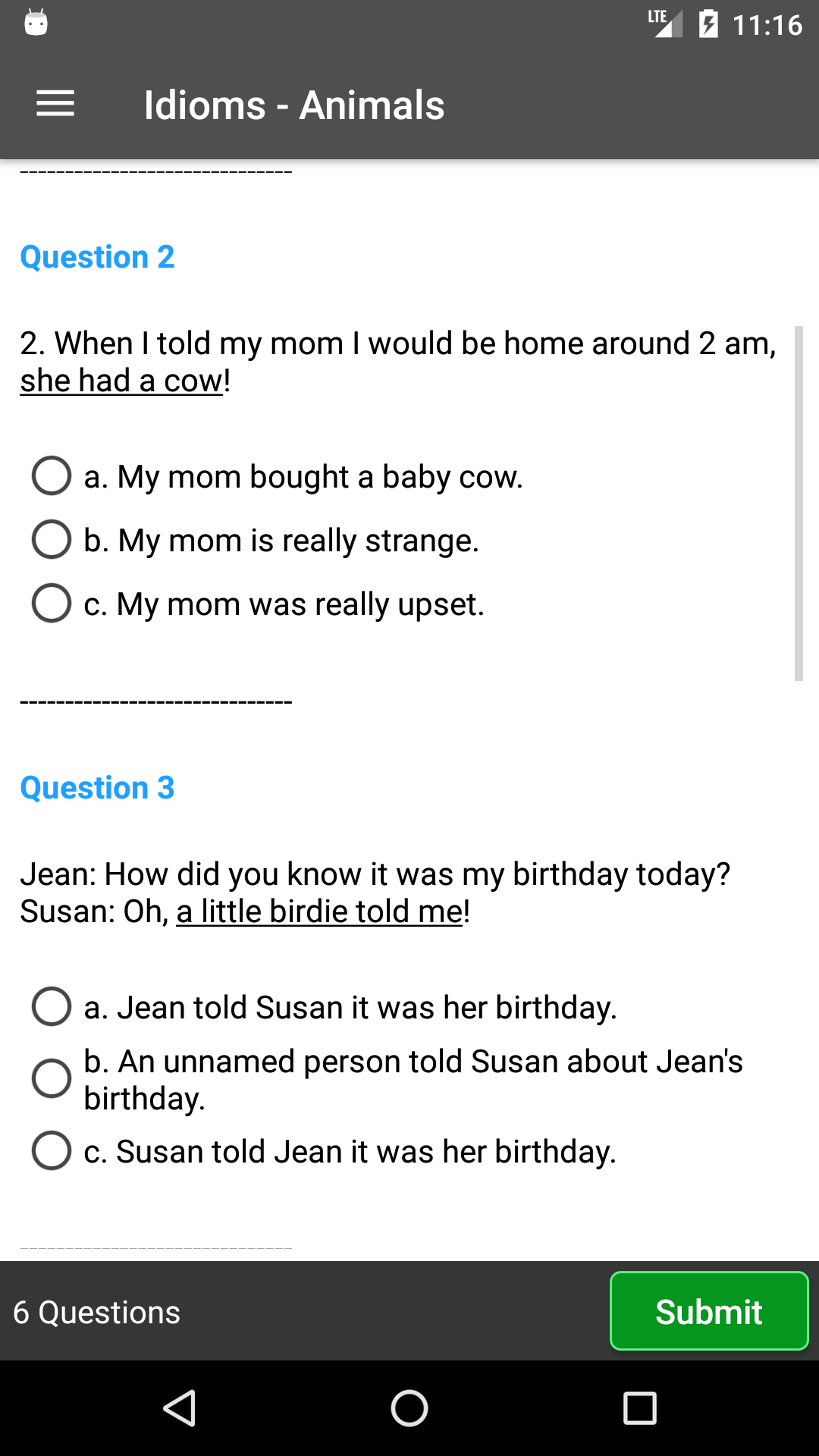 اسکرین شات 6 برنامه English Idioms and Phrases