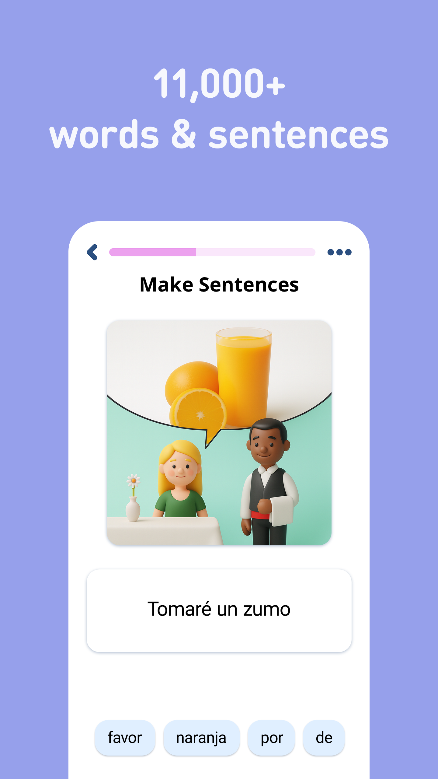 اسکرین شات 4 برنامه Learn Spanish - 11,000 Words