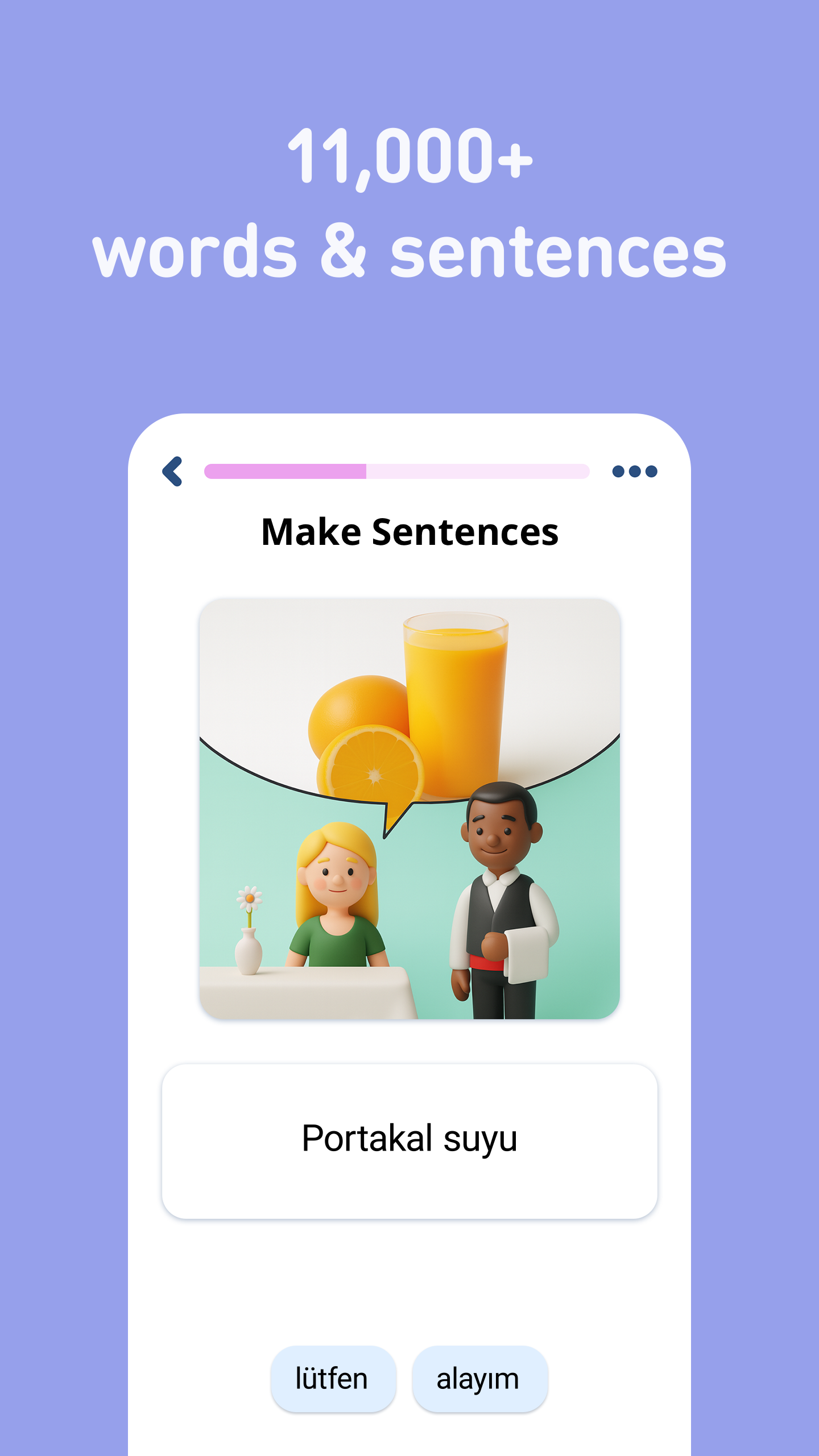 اسکرین شات 4 برنامه Learn Turkish - 11,000 Words