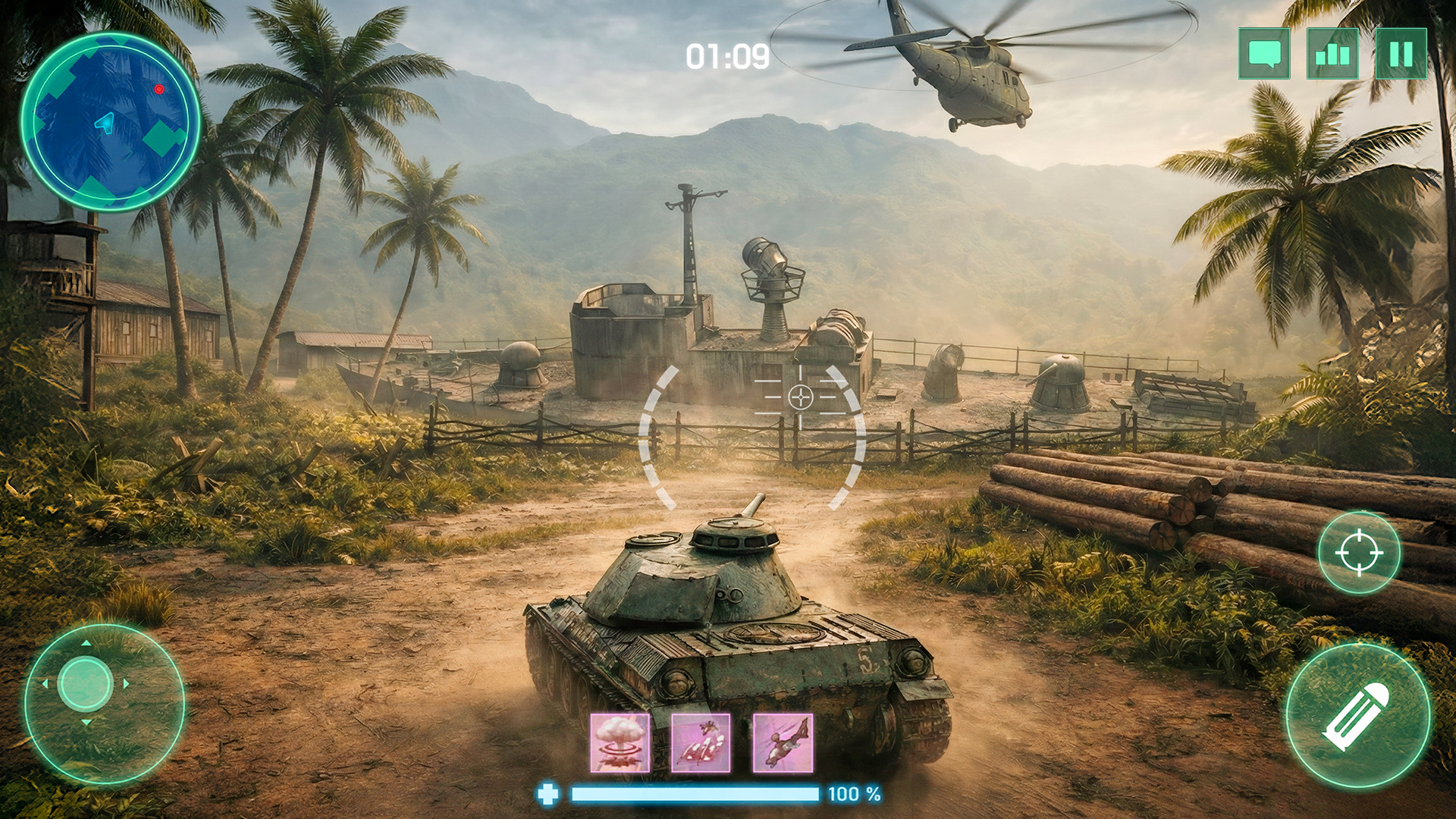 اسکرین شات 1 بازی War Machines:Tanks Battle Game