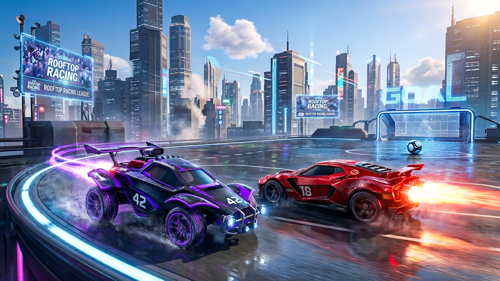 اسکرین شات 3 بازی Rocket Car Racing Games 3D