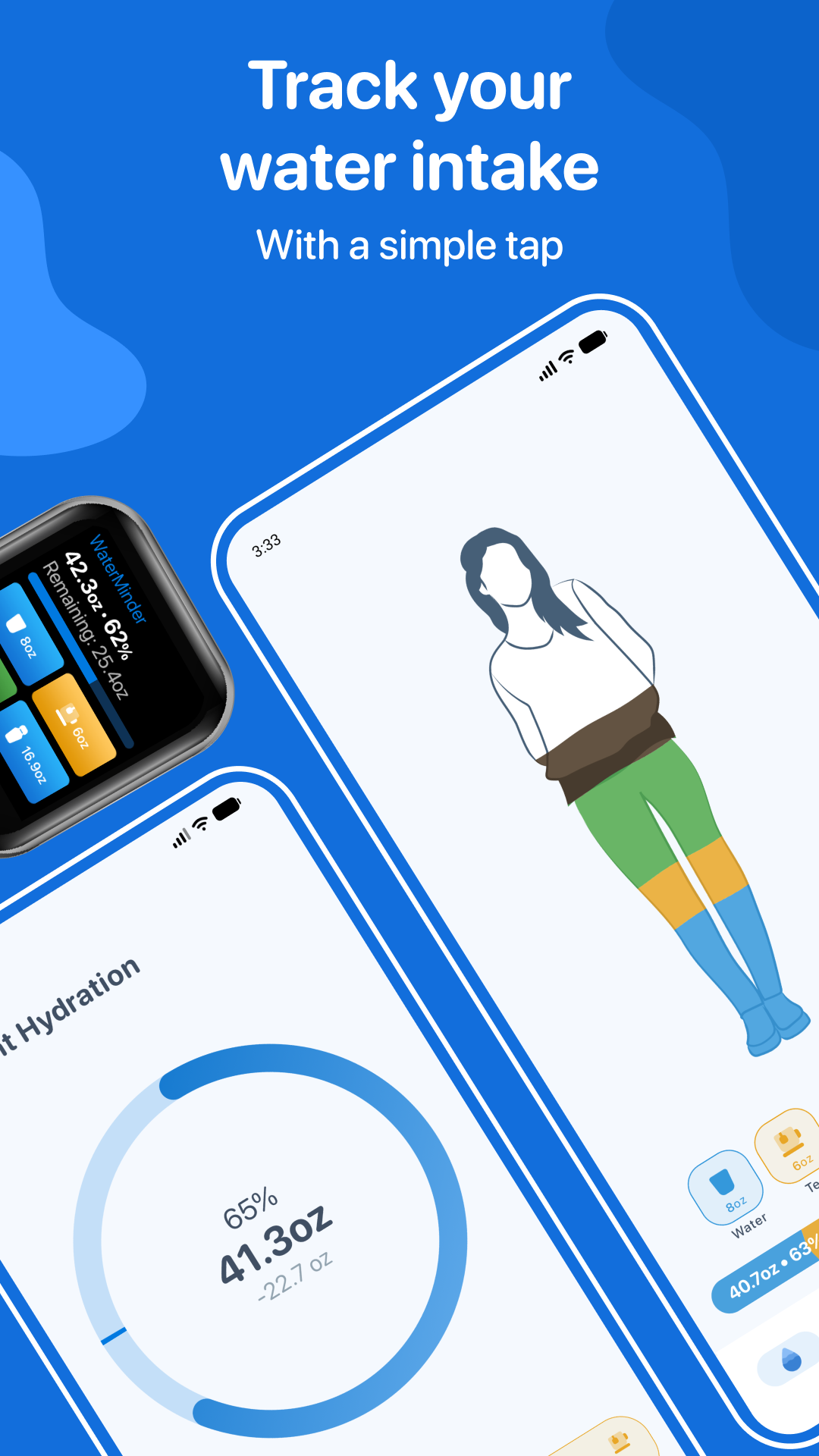 اسکرین شات 1 برنامه Water Tracker: WaterMinder app