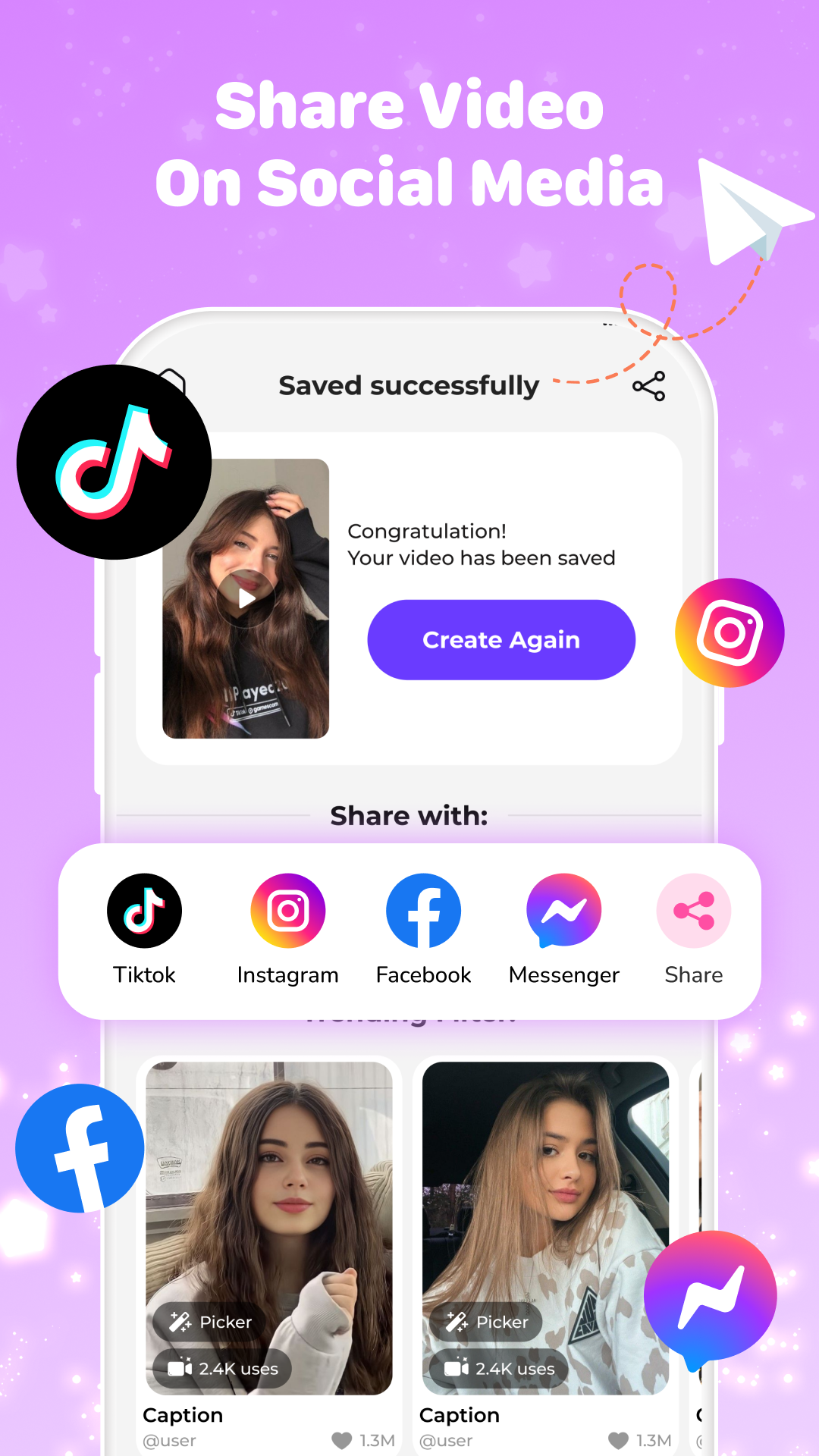 اسکرین شات 5 برنامه Funny Filters: FYP Challenge