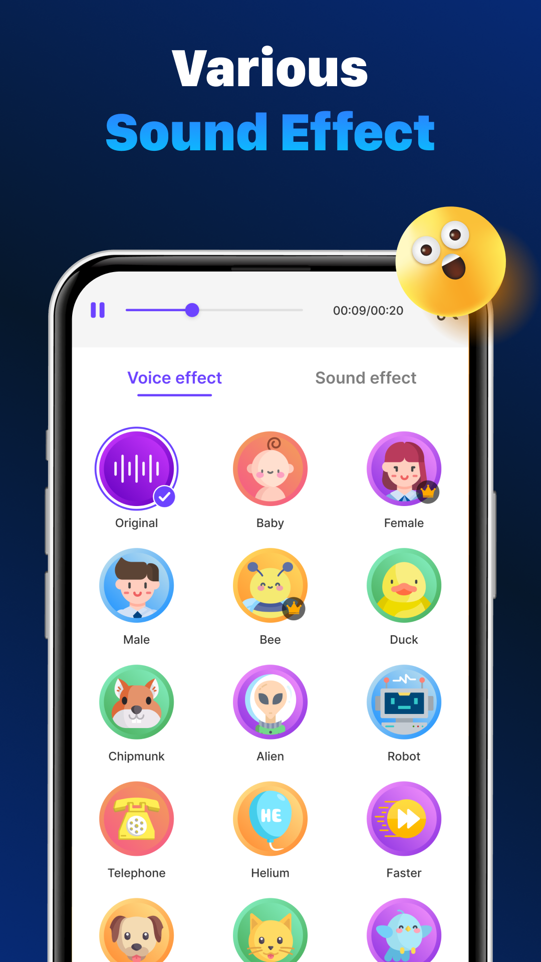 اسکرین شات 4 برنامه Voice Changer by Sound Effects