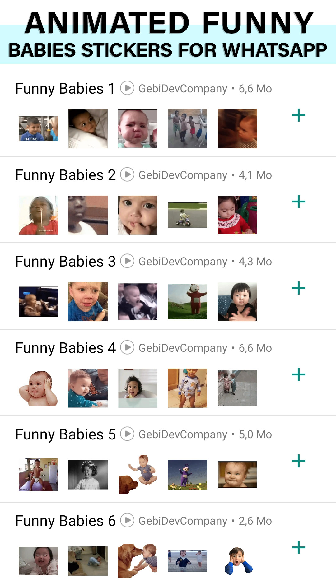 اسکرین شات 1 برنامه Animated baby WhatsApp Sticker