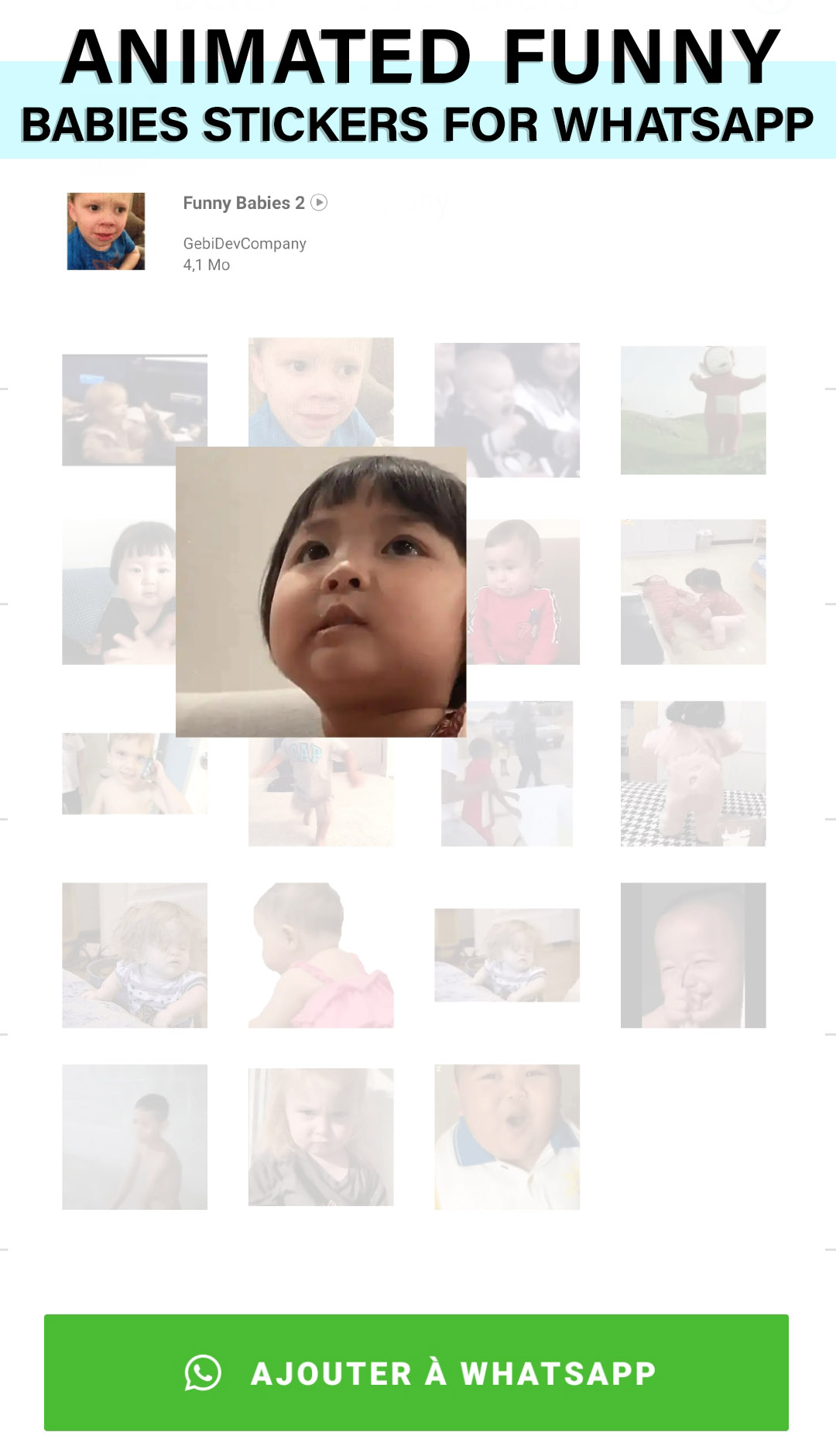 اسکرین شات 3 برنامه Animated baby WhatsApp Sticker