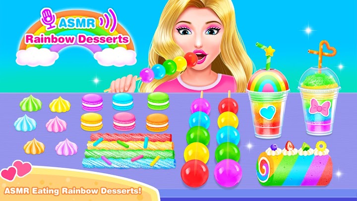 اسکرین شات 1 بازی ASMR Rainbow Dessert Maker – Fun Games for Girls