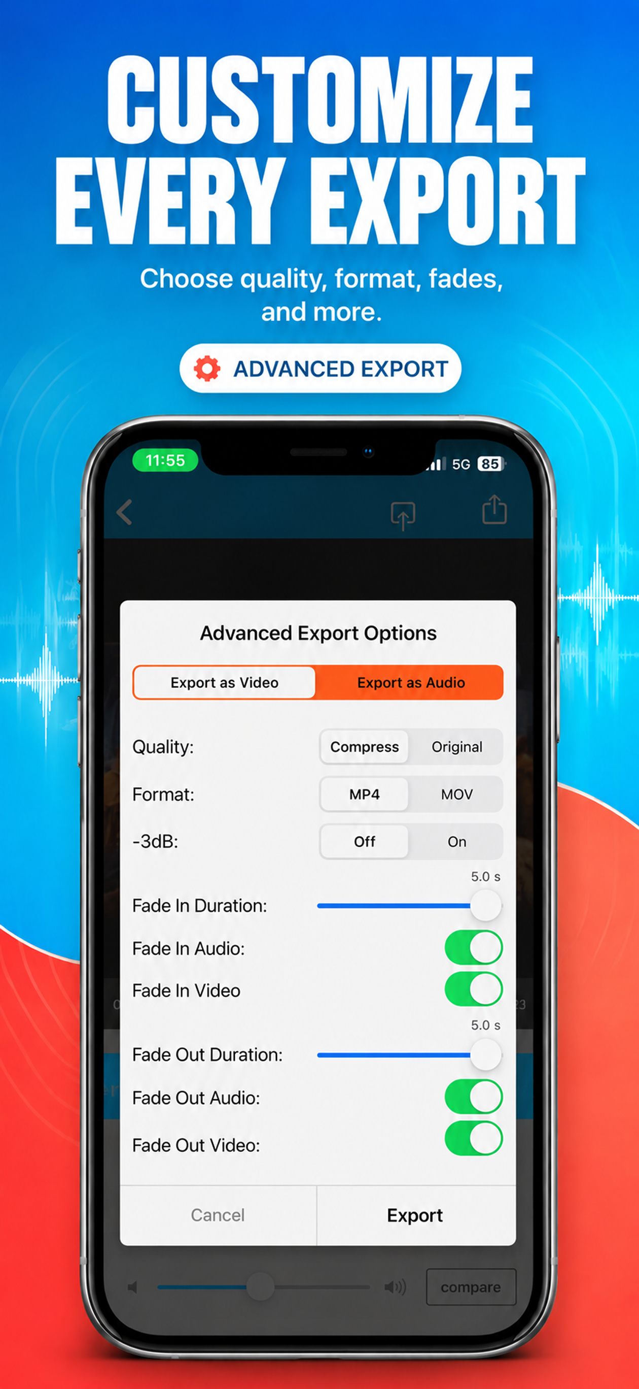 اسکرین شات 5 برنامه AudioFix: Video Volume Booster