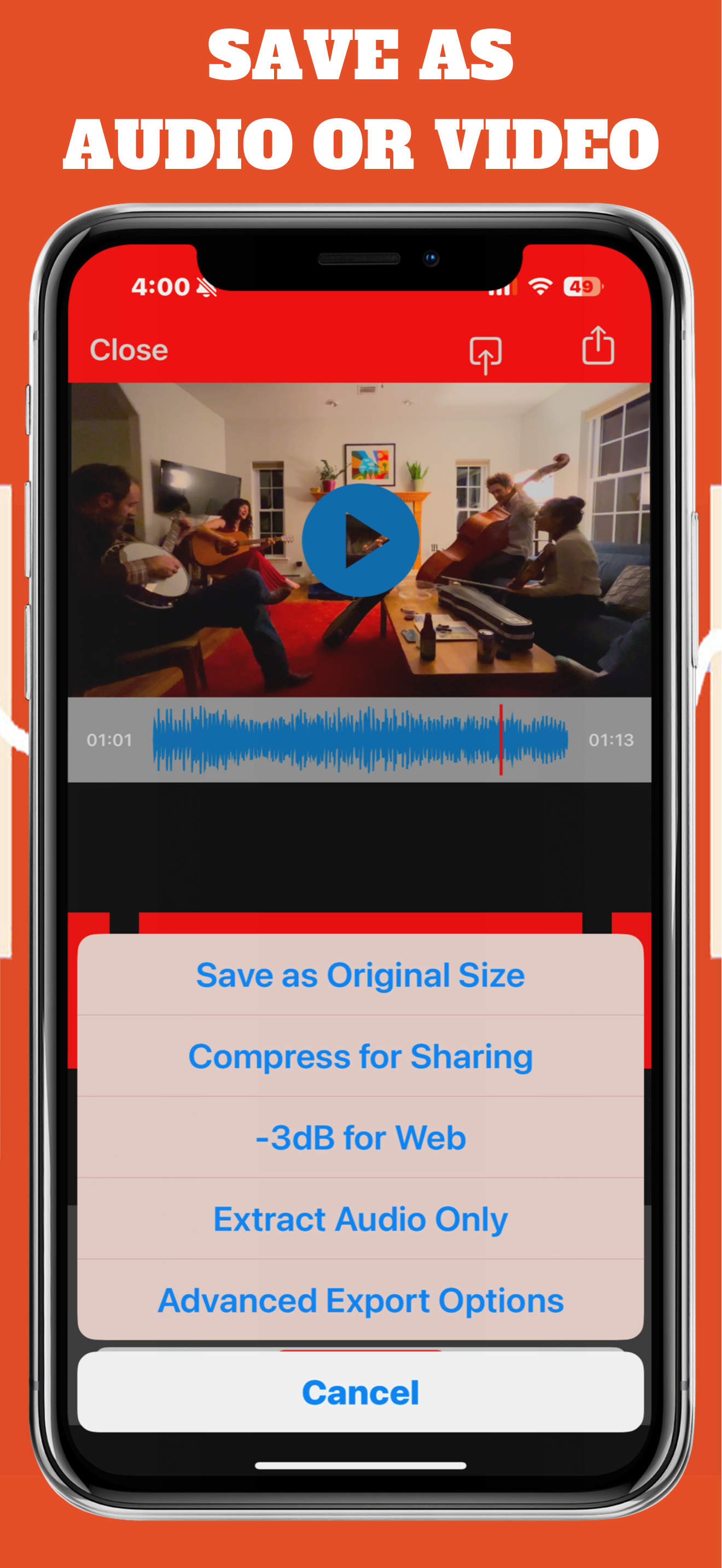 اسکرین شات 5 برنامه Add Reverb to Video: VideoVerb