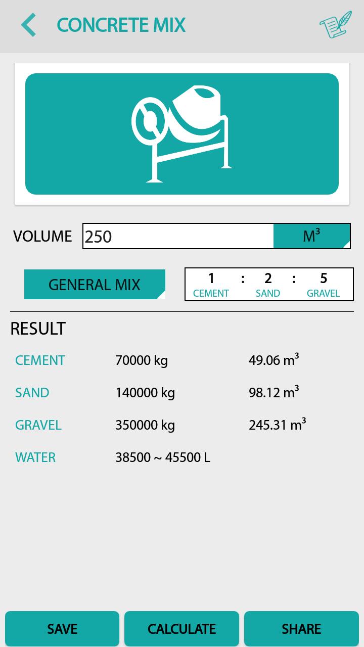 اسکرین شات 7 برنامه Civil: Concrete Calculator