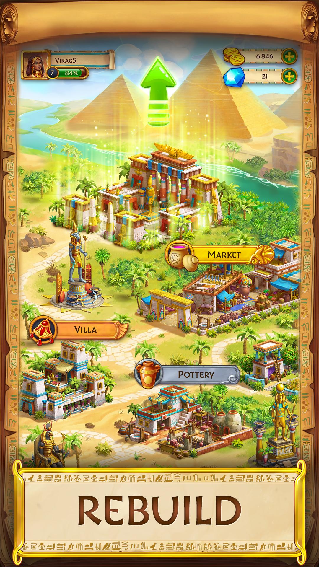 اسکرین شات 2 بازی Jewels of Egypt・Match 3 Puzzle